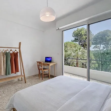 Palmiers Et Pins Face A La Dans Classee Du Cap D