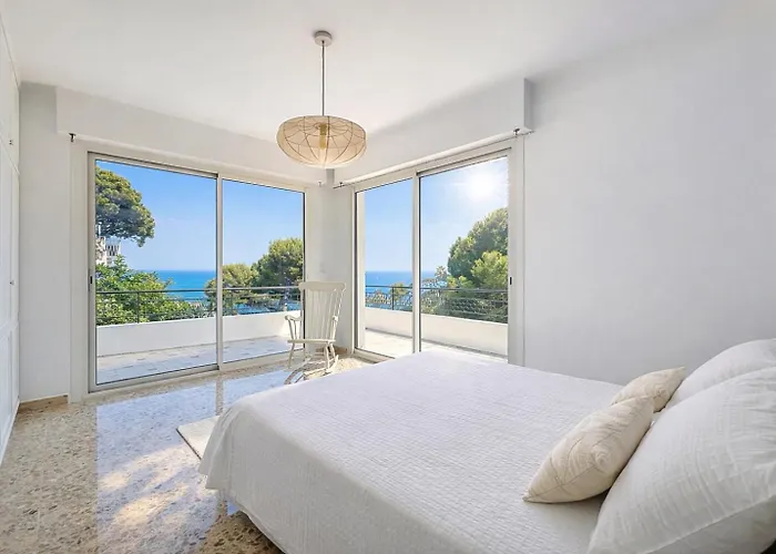 Palmiers Et Pins Face A La Dans Classee Du Cap D